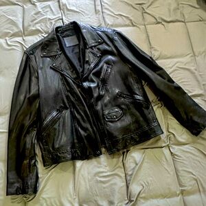 All Saints Black on Black Motorcycle Jacket